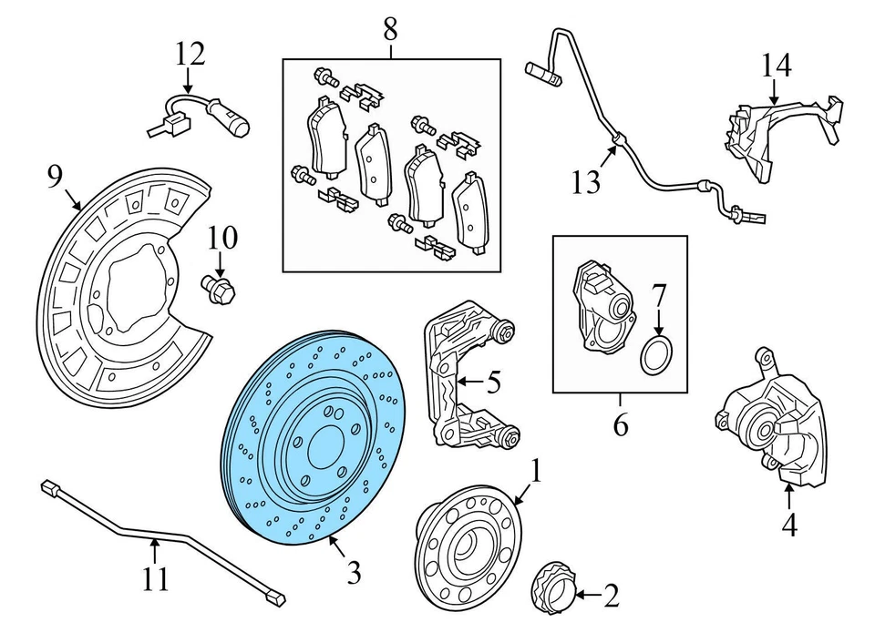 2016-2017 MERCEDES-BENZ MAYBACH S600 - REAR Brake Rotor / DISC 2224231500 - Image 3 of 4