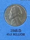 1946 D Jefferson nickel • #I421