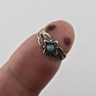 Vintage Sterling Silver Native American Turquoise Pinky Midi Ring Petite Sz 3.5