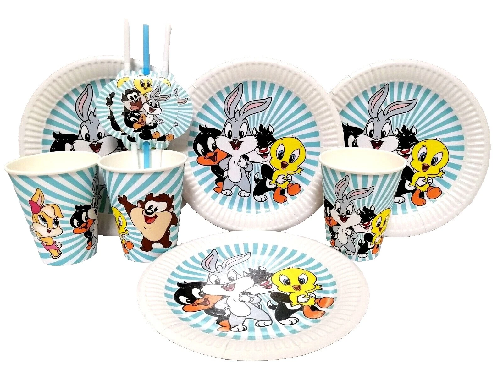 Placas de Fiesta Multicolor Estampado Animal