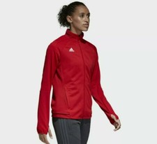Adidas Women's Tiro 17 Training Jacket Red/ Black/White BQ8243 SIZE MEDIUM