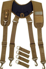 Tactical Duty Belt Suspenders with Metal Hook,Men Padded Police Harness for