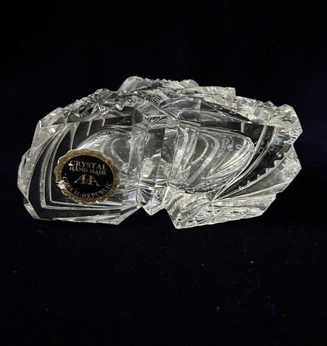 Botella de perfume de cristal hecha a mano firmada por J. Pesnicak de colección hecha en República Checa - Imagen 8 de 14