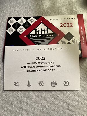 2022-s american women quarter silver proof set mint pkg and coa