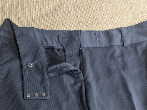 Apt 9 Women Wide-Leg Dress Pant Pinstripe Career Dark Gray Size 18 - Picture 3 of 11