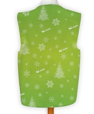 Green Snowflake Santa Christmas Design - Novelty Costume Fancy Dress Waistcoat