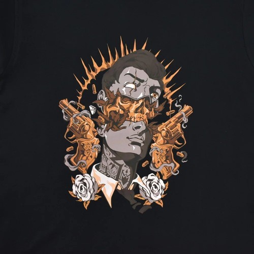 Fortnite Midas Skull T-shirt Short Sleeve Cotton 100% Black from Japan New - 第 4/6 張圖片
