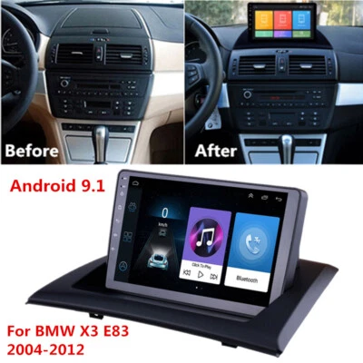 9Zoll Android 9.1 Autoradio MP5 Player GPS Navigation FM For BMW E83 X3 2004-12 - Bild 1 von 4