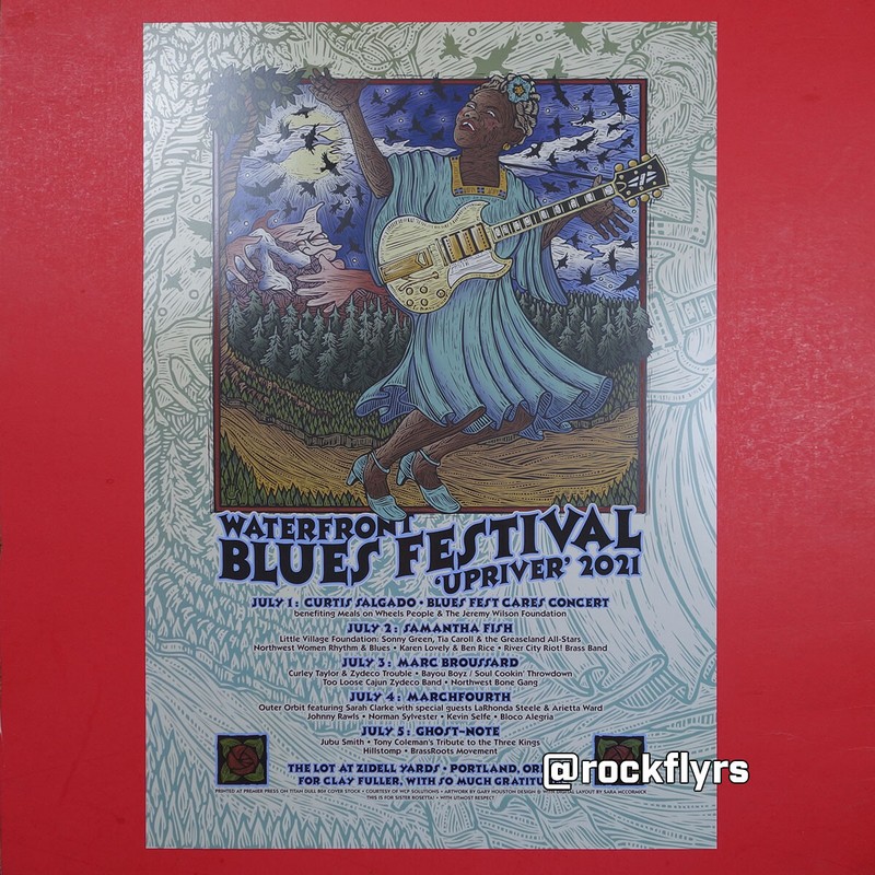 Waterfront Blues Fest 2021 Original 18x25.5 Concert Poster. Portland Oregon.