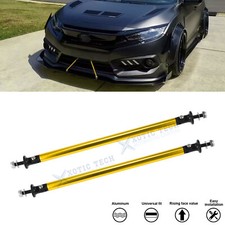 2Pcs Eye-Catching Aluminum Bumper Splitter Strut Rod For Honda Civic Acura TLX