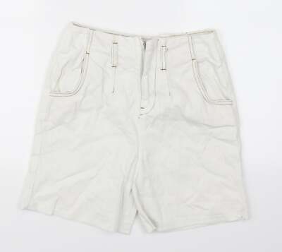 Kotn Jeans Damen weiß Baumwollmischung Mom Shorts Größe 8 L6 Reg