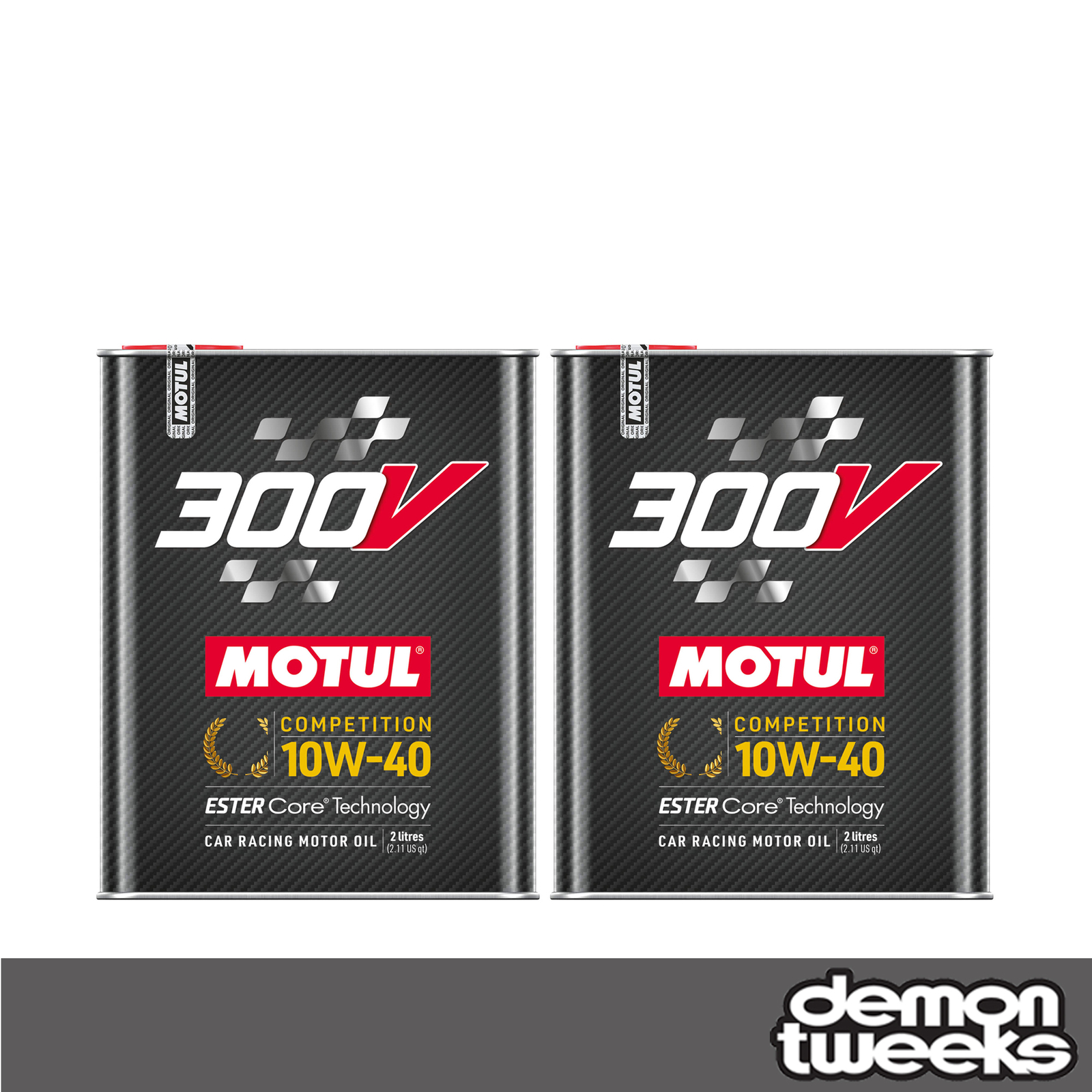 2 x Motul 300V Competition Fully Synthetic Motorsport 10W40 Engine Oil - 2 Litre