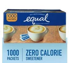 Equal Zero Calorie Sweetener 1,000 ct. FREE SHIPPING