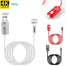 For Samsung S10 S9 S8/MacBook Type-C to HDMI USB-C Data Sync Adapter Cable