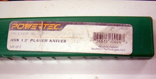 Planer Blades, Knives, Set of 8, HSS 13" Powertec Replacement 13 1/2" X 3/4"