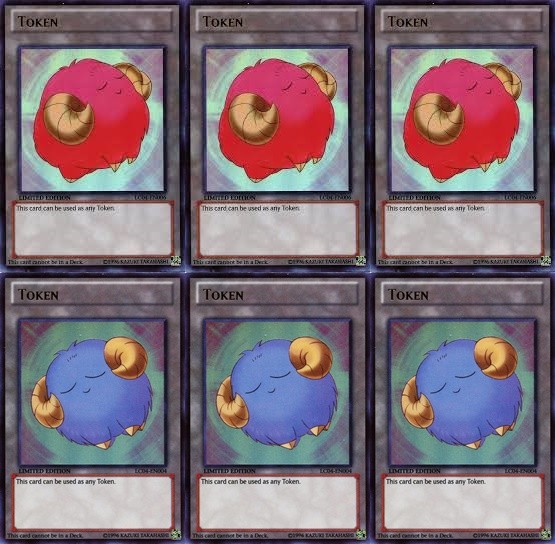 3X(Blue, Pink, Orange +Yellow Sheep ) Tokens LC04 Ultra Mint