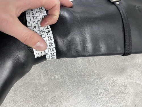 Prada Archives Leather High Biker Black Belted Boots Made in Italy Size 38 - Picture 18 of 18