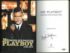 Hugh Hefner SIGNED Mr. Playboy  HC 1st Ed 1st Print + LETTER PSA/DNA AUTOGRAPHED