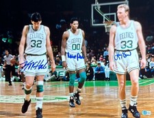 Larry Bird , Kevin McHale, Robert Parish Signed Boston Celtics 16x20 Photo BAS