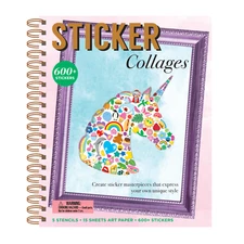 Mrs. Grossman's Sticker Collages Activity Book with 600+ stickers, 8 Stencils
