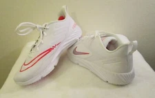 NEW Nike Alpha Huarache 8 Pro Turf Mens Lacrosse Shoes 13 White/Bright Crimson