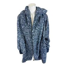 G.I.L.I. The Lounger Regular Oversized Sherpa Hoodie Navy Heather XS/S Size