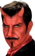 Large Devil Horns - Red/Black - One Pair - Costume Accessory - One Size