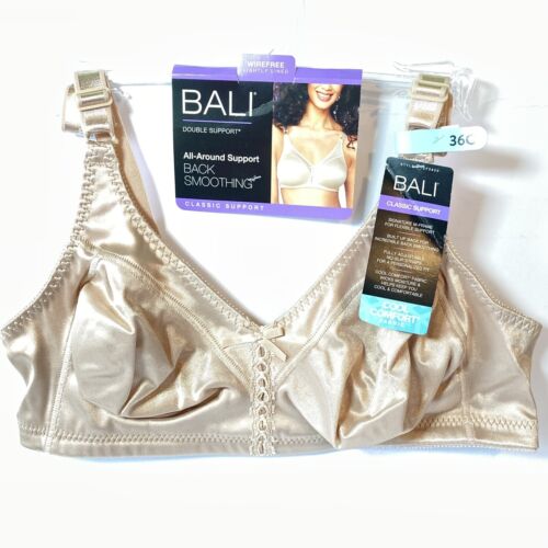 Bali Classic Support Wirefree Bra Size 36C, Cool Comfort ,Nude Color, New w Tags
