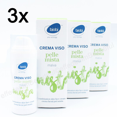 Bjobj Gesichtscreme Mischhaut Malve und Gurke BIO Feuchtigkeitscreme Öko Bio 3x
