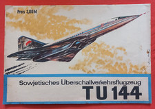 Modellbogen Kranich Junge Welt, ÜBERSCHALLVERKEHRSFLUGZEUG TU 144   in 1:100