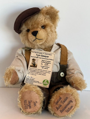 HERMANN Spielwaren ~Tom Sawyer Lim. Ed. ~ 14'', Mohair Growler w/Tags ~ 38/100