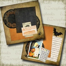 It's Halloween NPM - 2 Premade Scrapbook Pages - EZ Layout 4975