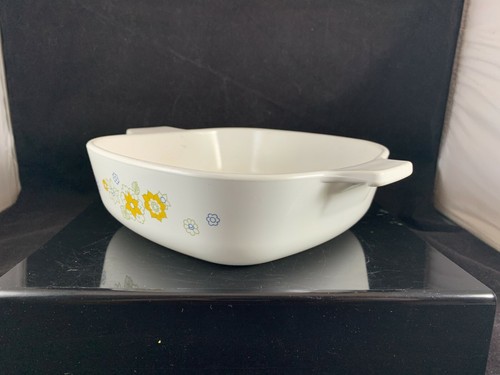 CORNING WARE YELLOW FLORAL BOUQUET PATTERN P-1-B CASSEROLE DISH 1 QUART VTG - Picture 4 of 10