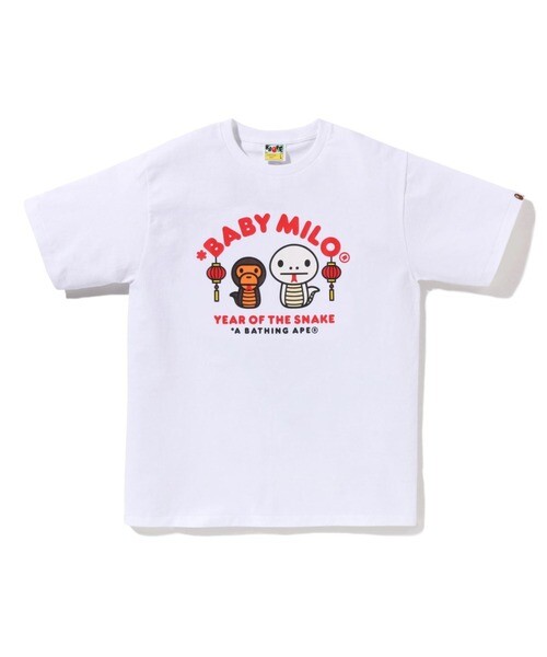A BATHING APE YEAR OF THE SNAKE BABY MILO TEE 2L20110001 White 