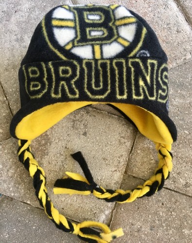 Boston Bruins Hockey Ear Flap \u0026 Braids 