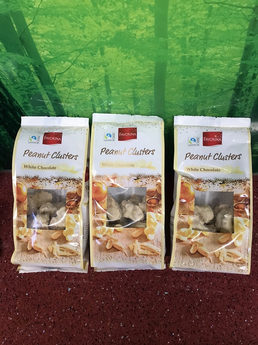 FAVORINA セット 3 X 250g FAVORINA ROASTED PEANUTS CLUSTERS IN WHITE CHOCOLATE BB