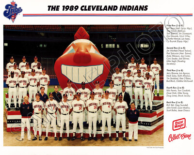 1989 CLEVELAND INDIANS TEAM 8X10 PHOTO PICTURE JOE CARTER JACOBY