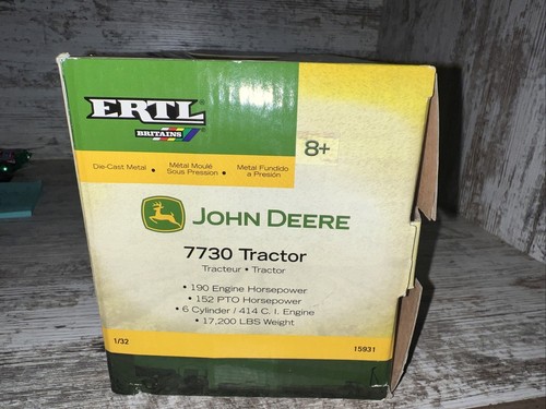 1/32 Scale John Deere 7730 Tractor With Cab 4wd Die-Cast Ertl - Picture 8 of 11