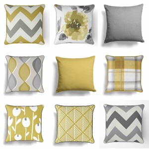 yellow throw pillow covers