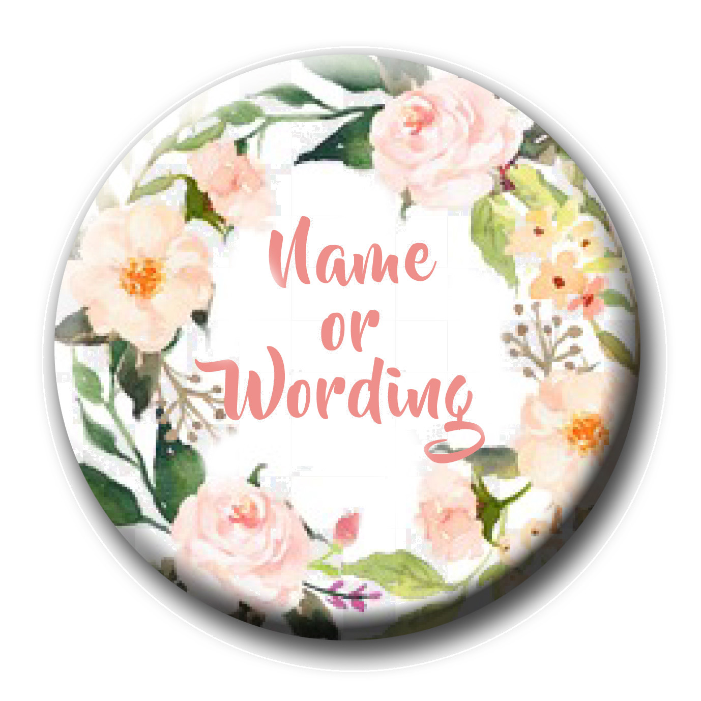 Pale Camellias Floral Hen, Birthday, Teacher, Badge, Magnet, Mirror Gift 5for4