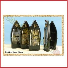 75150 PORTACHIAVI BARCA IN LEGNO PORTA CHIAVI ASSORTITI REGALO CASAFASHIONITALIA