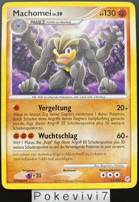 Pokemon Card MACHOMEI 31/130 RARE D&P GERMAN / DEUTSCH USED