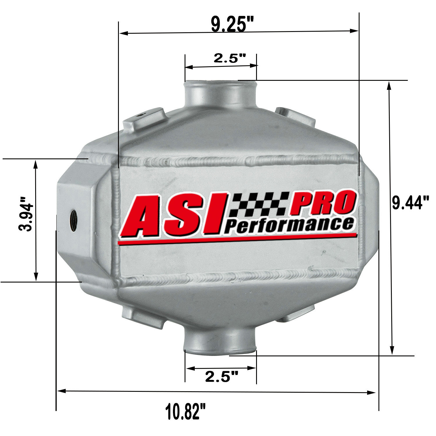 High-Performance Aluminum Universal Liquid-to-Air Turbo Intercooler 2.5