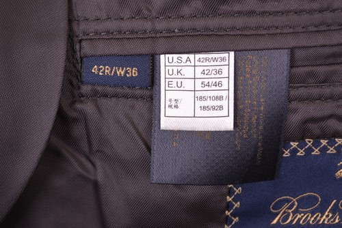 RECIENTE Brooks Brothers 1818 Madison EE. UU. Italiano Lana a Rayas Traje Chaqueta Pantalones 42 - Imagen 8 de 11