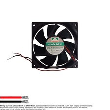 Fan Muffin Cooling DC 12V DC12V 12VDC 80mm 80x80x25 Protechnic Magic MGA8012MS
