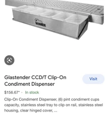 6 Compartments Condiment Dispenser Chilled Server Caddy Food Tray Salad Bar New