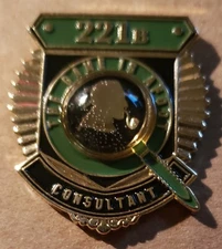 Sherlock Holmes 221B Baker Street - The Game is Afoot w/Magnifying Glass  Pin