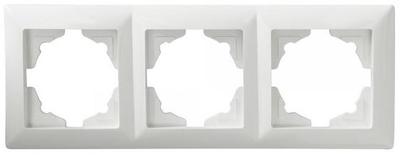 Visage 3-fach Rahmen für 3 Steckdosen Schalter Dimmer Weiss 1281100000143