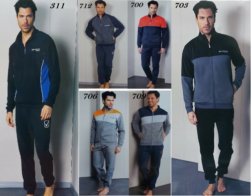 NUOVO TUTA UOMO GIOVANILE COMPLETO CASA IN FELPA INVERNALE FULL ZIP GIVOVA  | eBay