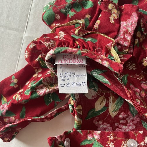 Vestito Polly Flinders vintage bambino 4 fiori San Valentino Natale - Foto 3 di 5